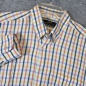 Cifonelli Shirt Mens M Multicolor Check Long Sleeve Made in Italy Button Down